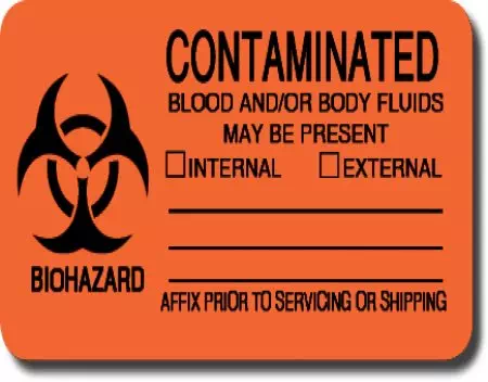 Biohazard Contaminated Blood Label – Nev's Ink, Inc.